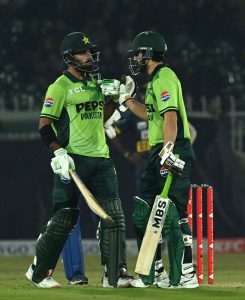 Pakistani batsman Hussain Talat plays a shot during the first ODI between Pakistan and Sri Lanka at Rawalpindi Cricket Stadium.
