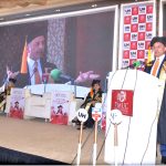 Federal Minister for Climate Change and Environmental Coordination, Senator Dr. Musadik Masood Malik, delivers the keynote speech as Chief Guest at the Graduation Ceremony of the Millennium Universal College (TMUC)