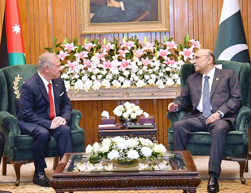 ​President Zardari felicitates Jordanian leadership on Independence Day