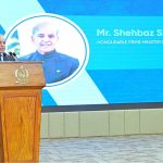 Prime Minister Muhammad Shehbaz Sharif addresses an event to mark "International Day of Tolerance"