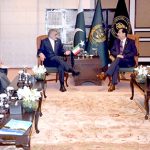 Chairman Senate, Syed Yousaf Raza Gilani exchanging views with Ali Nikzad Samarin Member Of Iranian Parliament