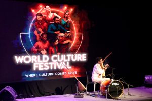 Portugal’s Artist Ricardo Passos performing at Classical Music Night titled “Melodic Heritage”, during 19th day of the 39-day “World Culture Festival 2025”at Arts Council, Pakistan