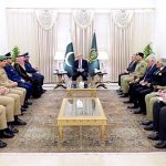 H.E. General Fayyad bin Hamed Al-Ruwaili, Chief of General Staff of the Armed Forces of the Kingdom of Saudi Arabia calls on Prime Minister Muhammad Shehbaz Sharif