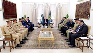 H.E. General Fayyad bin Hamed Al-Ruwaili, Chief of General Staff of the Armed Forces of the Kingdom of Saudi Arabia calls on Prime Minister Muhammad Shehbaz Sharif