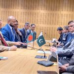 Federal Minister for Maritime Affairs, Muhammad Junaid Anwar Chaudhry holding meeting with Brigadier General (Retd.) Dr. M. Sakhawat Hussain, Adviser for Shipping of Bangladesh