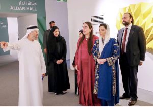 First Lady, Bibi Aseefa Bhutto Zardari , at Abu Dhabi Art 2025 at Manarat AI Saadiyat, organized by the Department of Culture and Tourism Abu Dhabi under the patronage of Sheikh Khalid Bin Mohamed bin Zayed Al Nahyan, Crown Prince of Abu Dhabi