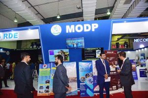 Directorate General Munitions Production (DGMP) showcasing their products in the Ministry of Defence Production (MoDP) pavilion at PIMEC in Expo Centre