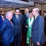His Majesty King Abdullah II ibn Al-Hussein of the Hashemite Kingdom of Jordan with President Asif Ali Zardari, First Lady Bibi Aseefa Bhutto Zardari, and Chairman PPP Bilawal Bhutto Zardari at Aiwan-e-Sadr.