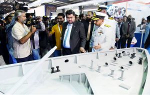 Governor Sindh Kamran Khan Tessori visiting various stalls during the second day of the Pakistan International Maritime Expo & Conference (PIMEC-2025) held at Expo Centre