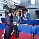 Prime Minister Muhammad Shehbaz Sharif visiting different sections of the refurbished New Shalimar Express
