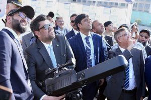 Governor Sindh Kamran Khan Tessori visiting various stalls during the second day of the Pakistan International Maritime Expo & Conference (PIMEC-2025) held at Expo Centre