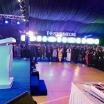 Prime Minister ,Muhammad Shehbaz Sharif addresses at a ceremony on the eve of birthday of His Majesty Charles III, the King of Britian