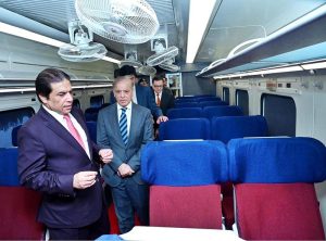 Prime Minister Muhammad Shehbaz Sharif visiting different sections of the refurbished New Shalimar Express