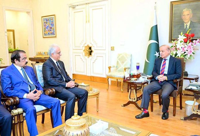 H.E. Shaikh Salman Ebrahim Hamad Alkhalifa, President Asian Football Confederation (AFC) and Senior Vice President FIFA calls on Prime Minister Muhammad Shehbaz Sharif