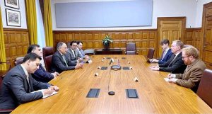 Federal Minister for Planning, Development & Special Initiatives Ahsan Iqbal meeting with UK’s Minister of State for Trade Policy Chris Bryant