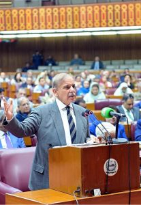 Prime Minister Muhammad Shehbaz Sharif addresses session of the National Assembly