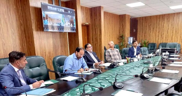 Federal Secretary, Ministry of National Food Security and Research, Ameer Mohyuddin chairing a coordination meeting with provincial representatives on ensuring smooth inter-provincial movement of certified wheat seed and flour