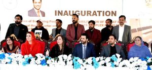Parliamentary Secretary for Information & Broadcasting, Barrister Danyal Chaudhry at the inaugural ceremony of the new swimming pool and athletes' hostel at Liaquat Bagh Sports Complex in Rawalpindi. The ceremony was attended by Provincial