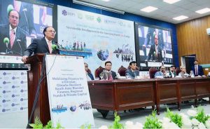 Federal Minister for Finance and Revenue, Senator Muhammad Aurangzeb attended the 28th Sustainable Development Conference (SDC) organized by the Sustainable Development Policy Institute (SDPI) to address a special session titled “Mobilizing Finance for Circular South Asia: Blended Finance, Regional Funds and Private Capital”