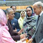 Prime Minister Muhammad Shehbaz Sharif interacts with the members of the National Assembly