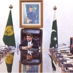 Governor of Sindh Kamran Khan Tesori is being briefed by Dr. Sajid Baloch, Director General of the National Electronic Complex of Pakistan (NECOP), regarding drone jamming guns
