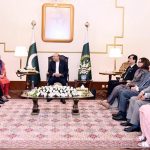 President Asif Ali Zardari talking to former President of Guatemala Mr Jimmy Morales at Aiwan-e-Sadr