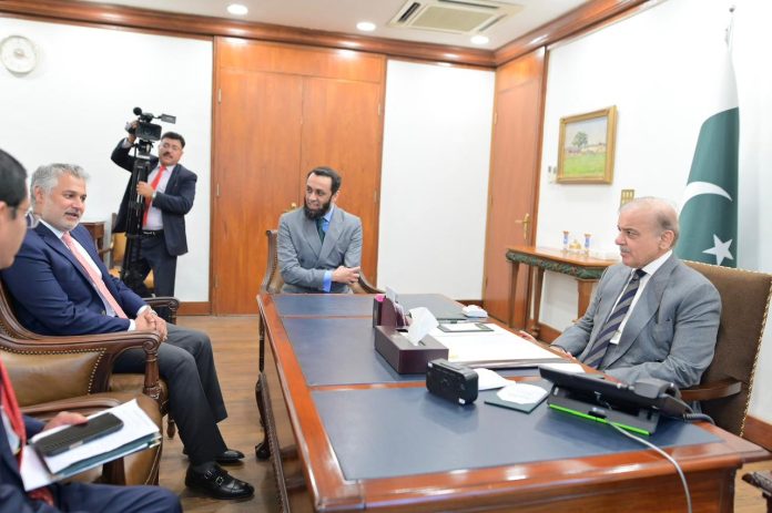 MNA Bilal Farooq Tarar calls on Prime Minister Muhammad Shehbaz Sharif in Islamabad.