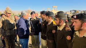 Interior Minister Mohsin Naqvi visits cadet college Wana, praises troops for foiling terror attack