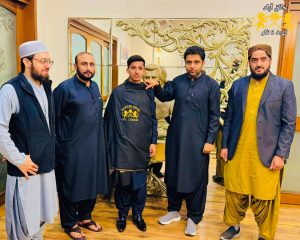 Ex-minister Mir Khalid Lango honours taekwondo prodigy Syed Abu Huraira Shah with one lakh cash award