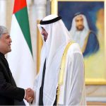 His Highness Sheikh Mohamed bin Zayed Al Nahyan, President of the UAE received the credentials of H.E. Shafqat Ali Khan, Ambassador of the Islamic Republic of Pakistan during a ceremony held in Qasr Al Watan.