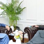 Federal Minister for Communications Abdul Aleem Khan calls on by Ex -Chairman Senate & MPA Sadiq Sanjrani.