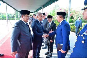 Prime Minister Muhammad Shehbaz Sharif introduces his cabinet members to the president of Indonesia H.E. Prabowo Subianto.