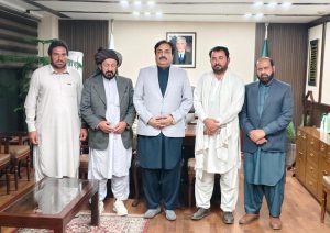 Acting Chairman Senate, Syedaal Khan, in a meeting with eminent personalities from various walks of life at Parliament House.