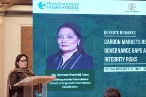 Coordinator to the Prime Minister on Climate Change Romina Khurshid Alam addressing a workshop.