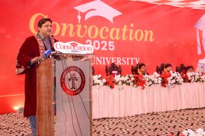 Speaker of Punjab Assembly, Malik Muhammad Ahmad Khan addresses to convocation of Times University.