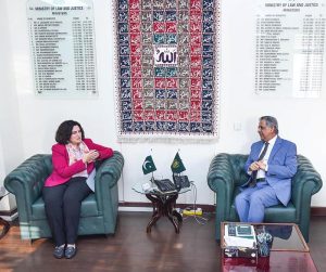 UN Women Regional Director Ms. Christine Arab called on Federal Minister for Human Rights, Senator Azam Nazeer Tarar to discuss strengthening Gender Equality and Women's Empowerment in Pakistan