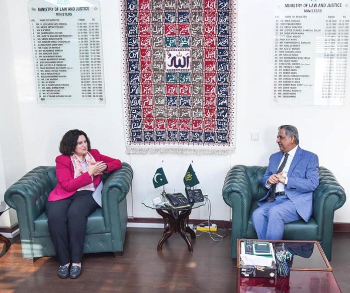 UN Women Regional Director Ms. Christine Arab called on Federal Minister for Human Rights, Senator Azam Nazeer Tarar to discuss strengthening Gender Equality and Women's Empowerment in Pakistan