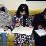 Girl art students practice for sketching during a workshop for expert art instructors and young artists at the Knowledge of Art Academy