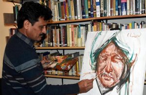 Girl art students practice for sketching during a workshop for expert art instructors and young artists at the Knowledge of Art Academy