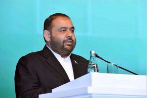 Federal Minister for National Heritage and Culture Division Aurangzeb Khan Khichi addressing the opening ceremony of OIC Cultural Festival: Baku Creative Week 2025.