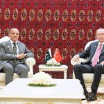 Prime Minister Muhammad Shehbaz Sharif meets the President of Turkiye H.E. Recep Tayyip Erdogan on the sidelines of the International Forum on Peace and Trust.