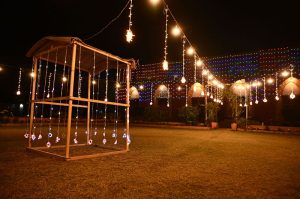 An illuminated view of St. Thomas church at civil line decorated with colorful lights in connection with upcoming Christmas.