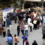 A view of the Karachi Press Club during the KPC Elections 2026.