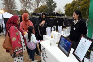 Visitors visits different stalls during the “7th National Olive Festival,” strengthening Pakistan–Italy cooperation at F-9 Park.