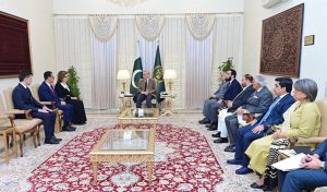 Ms. Sattoriyon Matlubakhon Amonzoda, Minister for Culture of the Republic of Tajikistan calls on Prime Minister Muhammad Shehbaz Sharif.