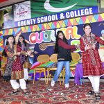 Students performing tableau during Sindhi culture day at County school & Collage.