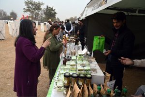 Visitors visits different stalls during the “7th National Olive Festival,” strengthening Pakistan–Italy cooperation at F-9 Park.