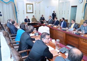 Prime Minister Muhammad Shehbaz Sharif chairs a meeting of the working group on IT.