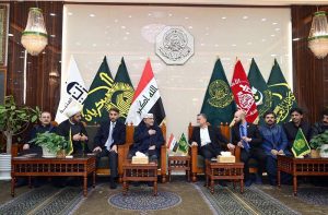 President Asif Ali Zardari paid respects at the holy shrine of Hazrat Ali (R.A.), offered nawafil prayers and met the administrators of the shrine.