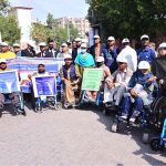 Various differently-abled persons participated in an awareness walk on Court Road on the occasion of International Day of Persons with Disabilities